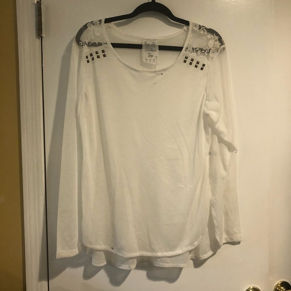 Sheer white top